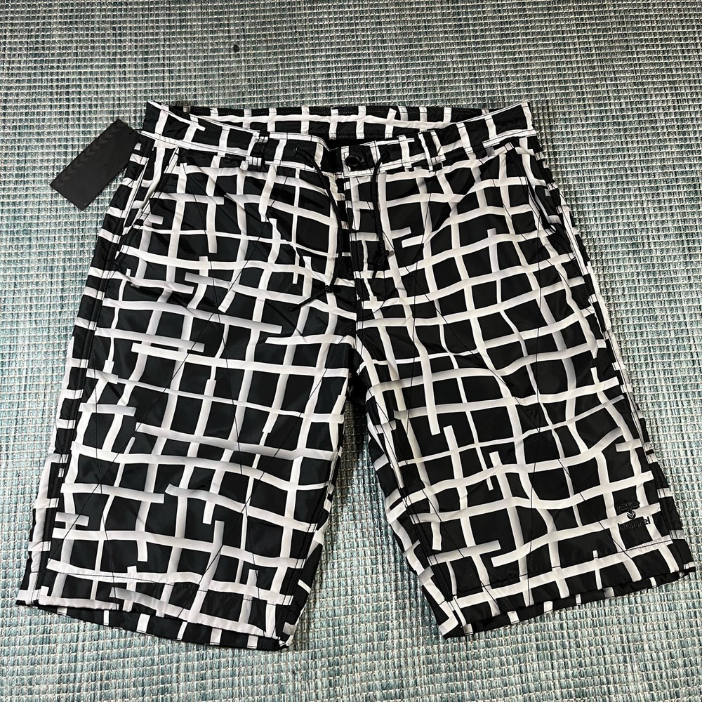 Hummel Checkered Fleece Lined Shorts Men’s Sz XL New